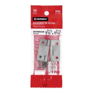 Bolsa con dos bisagras rectangulares de 1 1/2" x 1 3/16" - HERMEX