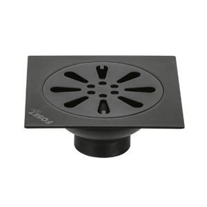 Rejilla cuadrada de 4" x 4", negra de metal y acero inoxidable - FOSET