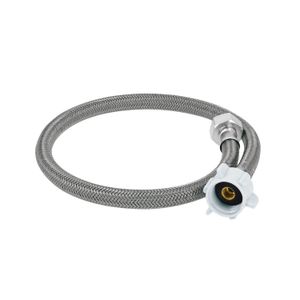 Manguera de abasto de 1/2" x 7/8" y 60cm de largo, de vinilo gris - FOSET