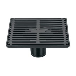 Rejilla cuadrada de 6" x 6", negra de acero inoxidable - FOSET
