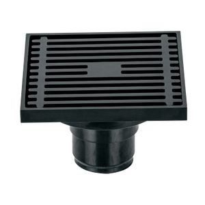Rejilla cuadrada de 4" x 4", negra de latón - FOSET