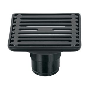 Rejilla cuadrada de 4" x 4", negra de acero inoxidable - FOSET