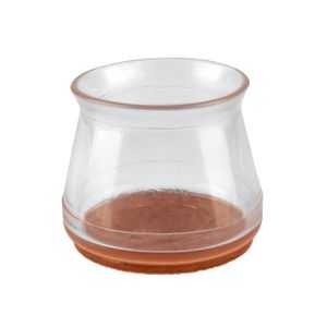 Regatones de caucho, 4 x 3 x 3, transparente, pack de 24 unidades - HERMEX