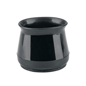 Regatones de caucho, 4 x 3 x 3, negro, pack de 24 unidades - HERMEX