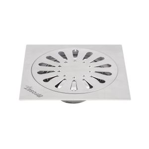 Rejilla cuadrada de 6" x 6", cromo de acero inoxidable - FOSET