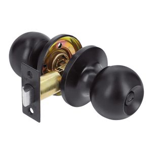 Cerradura con acabado negro mate para baño - HERMEX