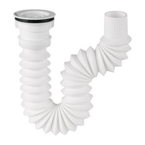 Sifón de 1 1/2" de plástico con tapón - FOSET