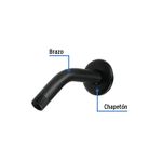 Brazo-de-ducha-de-17cm-con-acabado-negro-mate