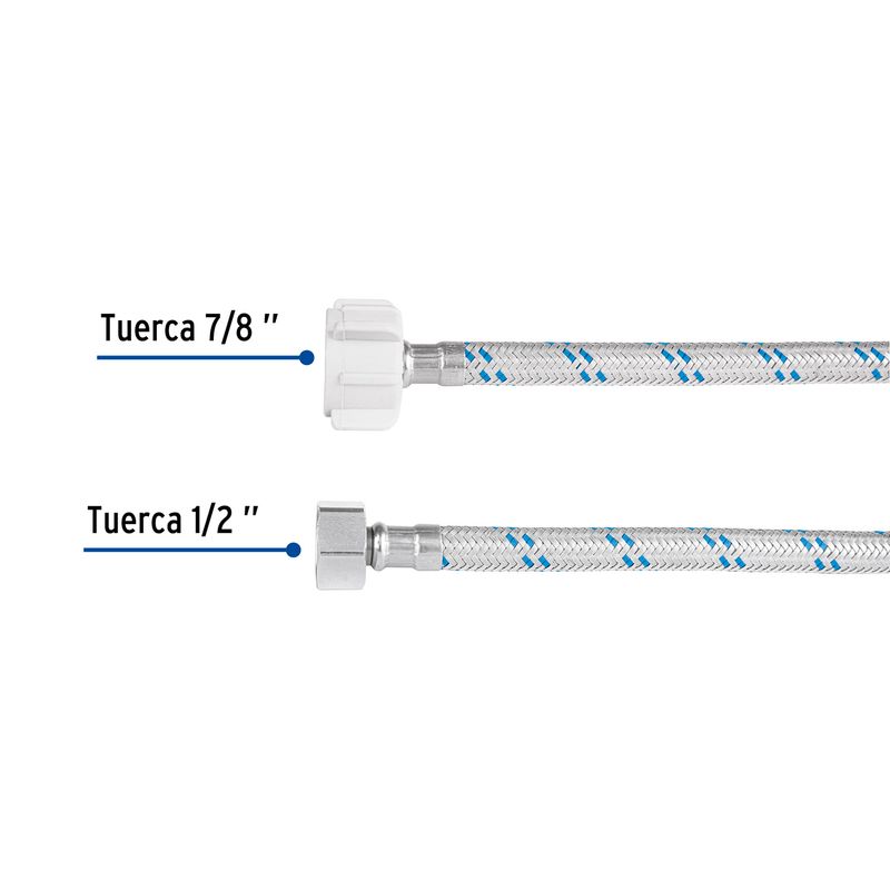 Manguera-de-abasto-de-1-2--x-7-8--y-50cm-de-largo-con-trenzado-de-aluminio