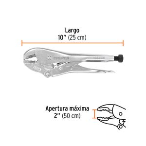 Playo de presión de 10" con palanca larga, recto - TRUPER