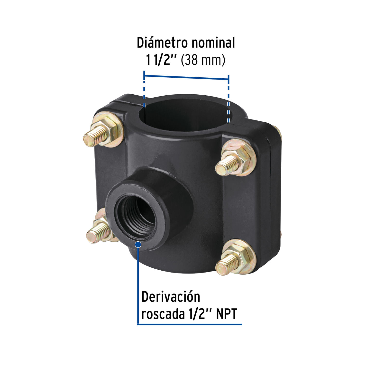 Abrazadera de 1 1/2