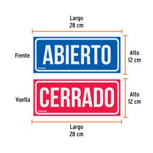 Letrero de "Abierto" y "Cerrado" - TRUPER