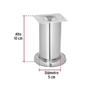Pata para mueble con capacidad de 100kg, 10 x 5cm - HERMEX