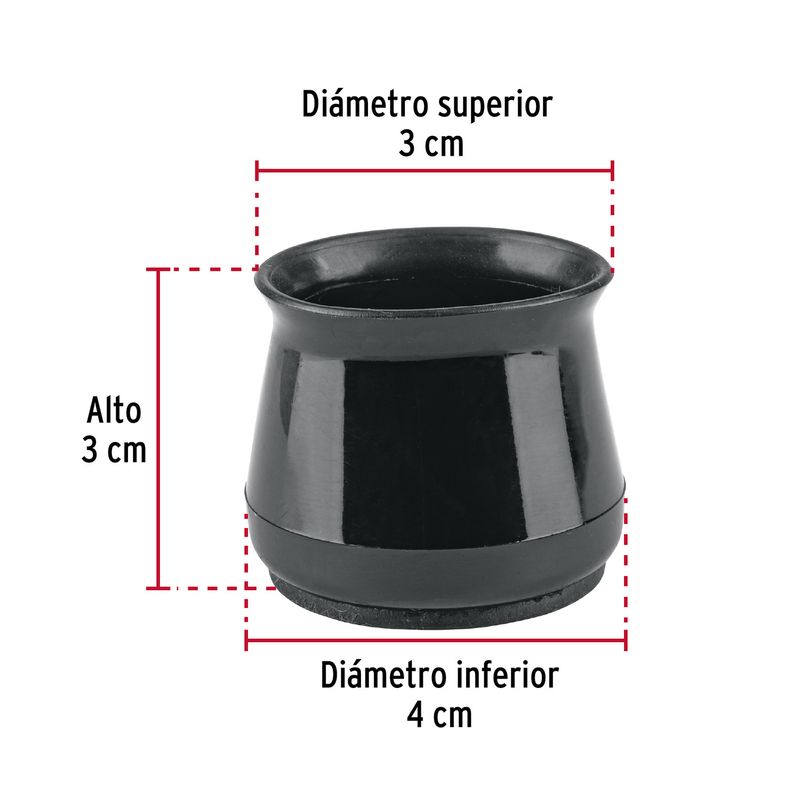 Regatones-de-caucho-4-x-3-x-3-negro-pack-de-24-unidades