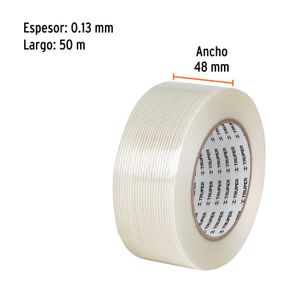 Cinta adhesiva de 48mm x 50m con fibra de vidrio - TRUPER