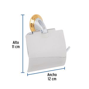 Porta rollo con acabado cromo-oro - FOSET