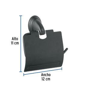 Porta rollo con acabado negro mate - FOSET