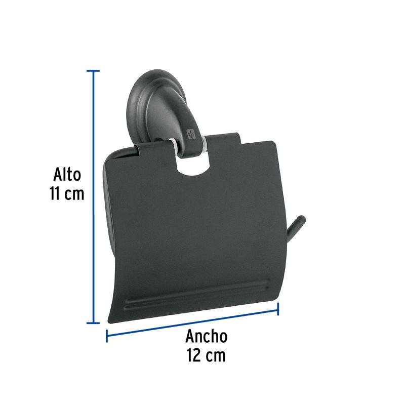 Porta-rollo-con-acabado-negro-mate