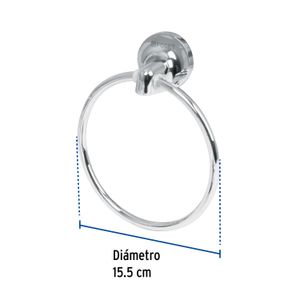 Toallero de acero inoxidable de argolla con acabado cromo - FOSET