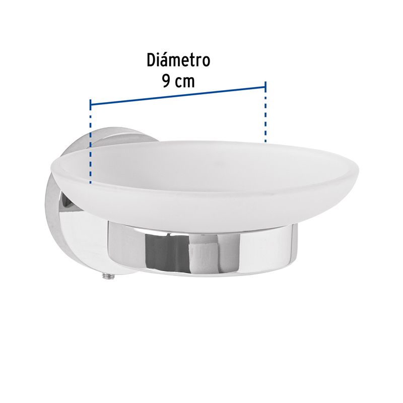 Jabonera-cromo-con-plato-de-la-linea-TUBIG