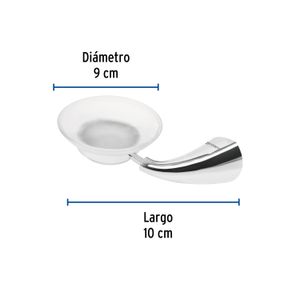 Jabonera con plato de vidrio - FOSET