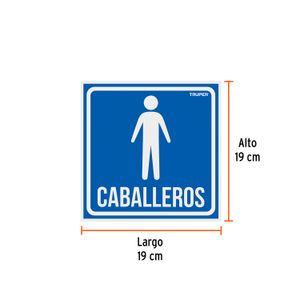 Letrero de "baño de caballeros" - TRUPER