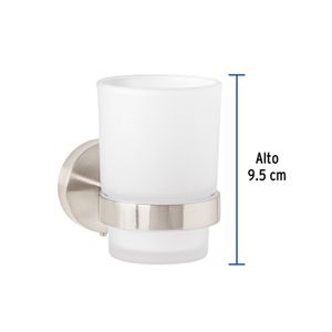 Portavaso cepillero con acabado satín de la linea TUBIG - FOSET