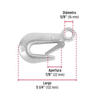 Gancho de 5/8" y 2000kg de carga para eslinga - FIERO