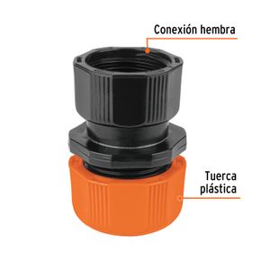 Conector manual hembra de 1/2" para manguera - TRUPER