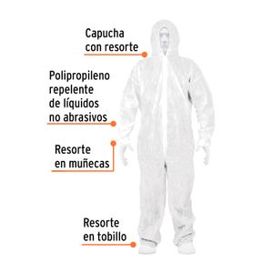 Overol desechable talla XL - TRUPER