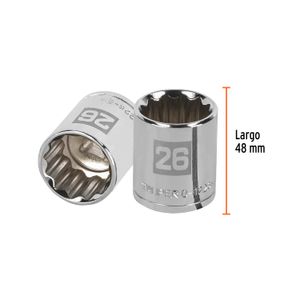 Dado de 1/2" con 12 puntas, 26mm - TRUPER
