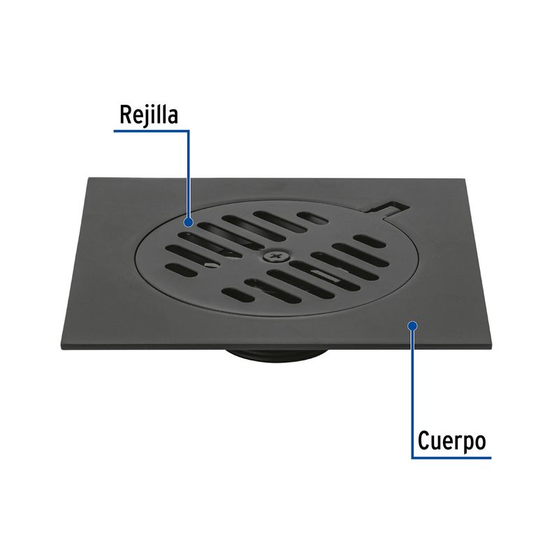 Rejilla-cuadrada-de-6--x-6--negra-de-metal