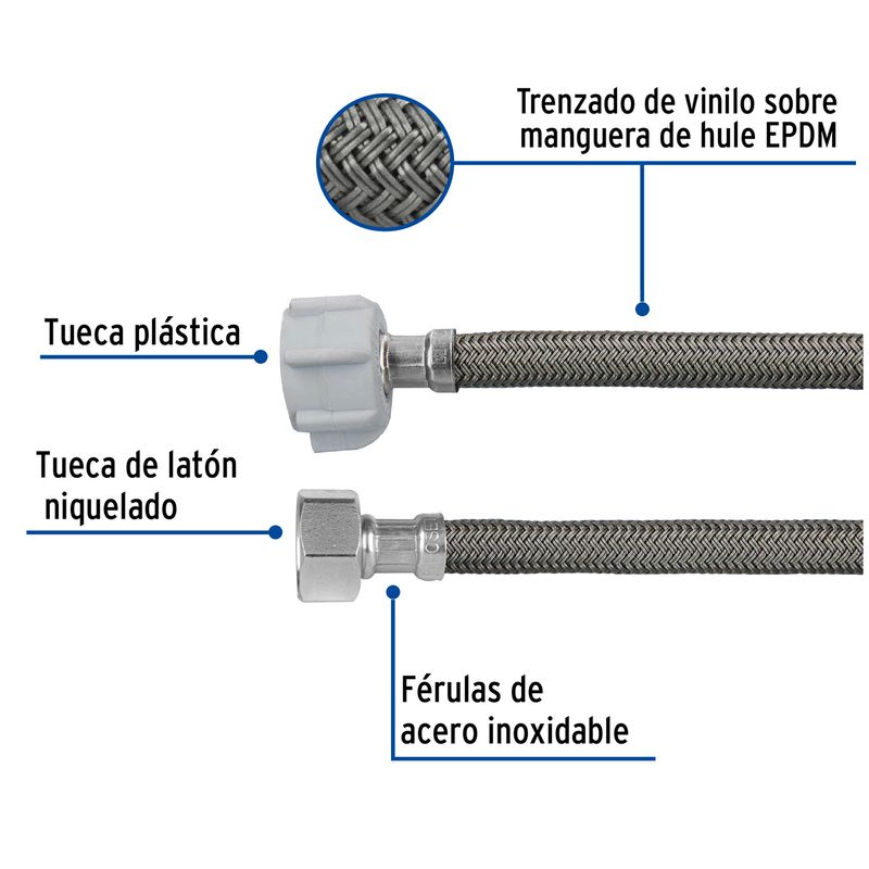 Manguera-de-abasto-de-1-2--x-7-8--y-60cm-de-largo-de-vinilo-gris