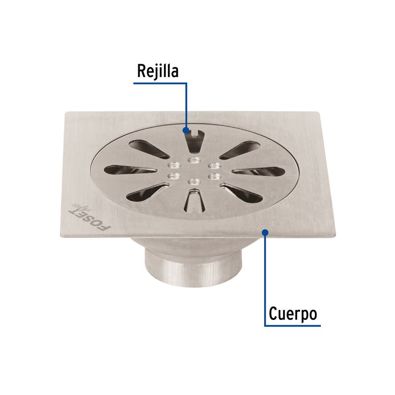 Rejilla-cuadrada-de-4--x-4--cromo-de-acero-inoxidable