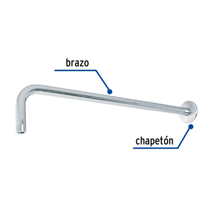 Brazo-de-ducha-de-50cm-con-acabado-cromo-de-la-linea-TUBIG