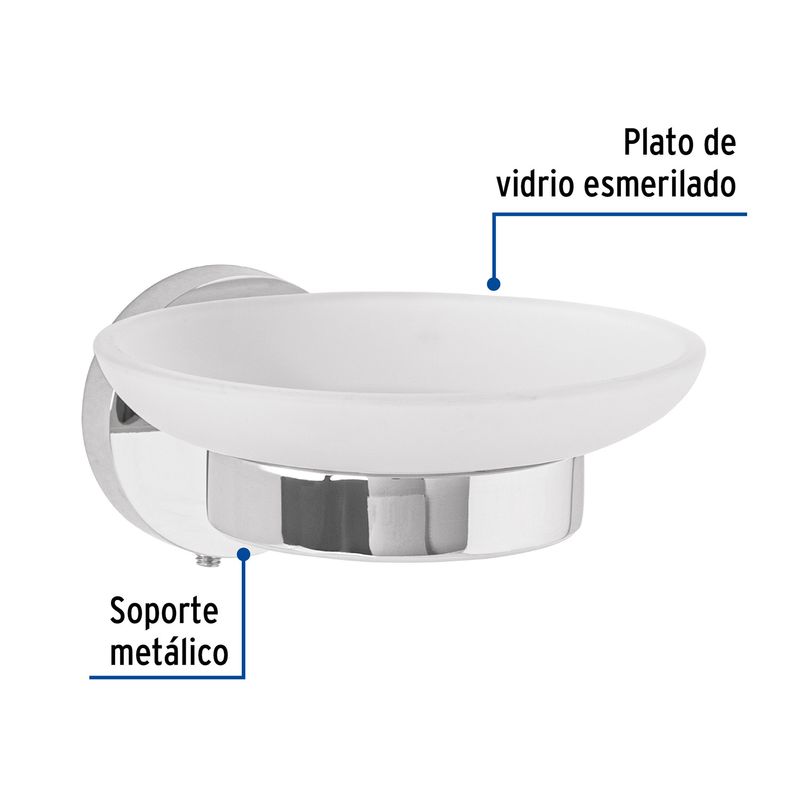 Jabonera-cromo-con-plato-de-la-linea-TUBIG
