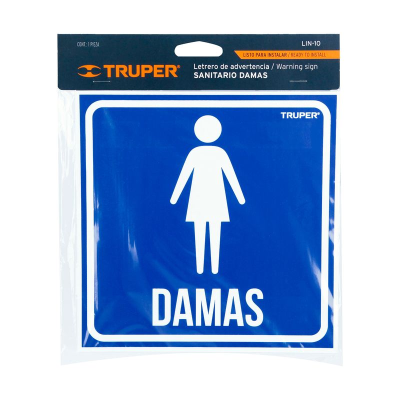 Letrero-de--baño-de-damas-