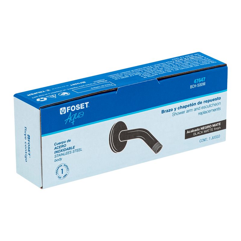 Brazo-de-ducha-de-17cm-con-acabado-negro-mate