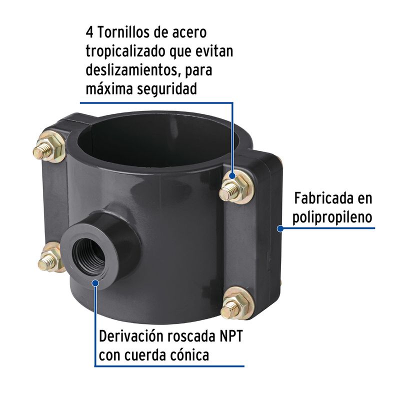 Abrazadera-de-3--para-toma-domiciliaria-y-salida-roscada-de-1-2.