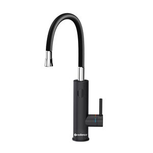 Grifo de cocina eléctrico con pico flexible negro de 220V. - RADIANCE