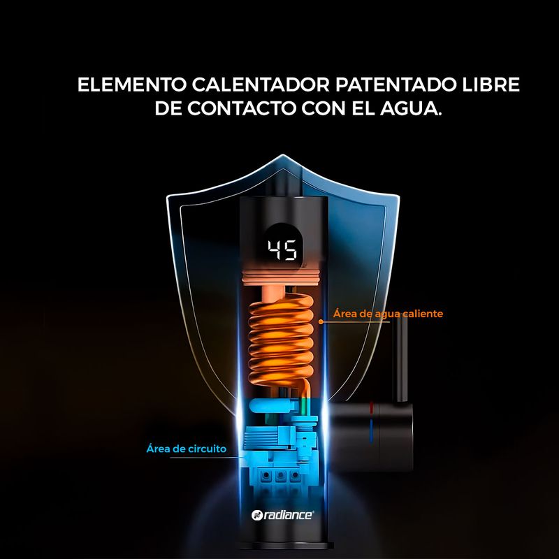 Grifo-de-cocina-electrico-con-pico-flexible-negro-de-220V.