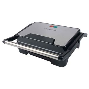 Grill panini pequeño con placas antiadherentes ranuradas de 23 x 14 cm. - IMACO
