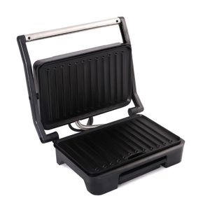 Grill panini pequeño con placas antiadherentes ranuradas de 23 x 14 cm. - IMACO