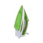 Plancha-de-ropa-a-vapor-con-base-antiadherente-Blanca-con-Verde.
