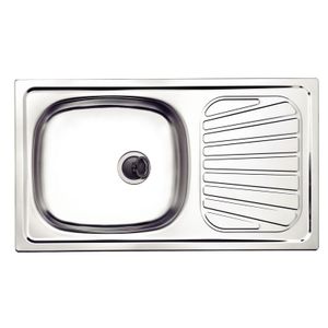 Fregadero de empotrar de acero inoxidable de 78 x 43 cm Reversible. - TRAMONTINA