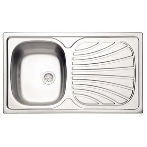 Fregadero de empotrar de acero inoxidable de 86 x 50 cm Reversible. - TRAMONTINA