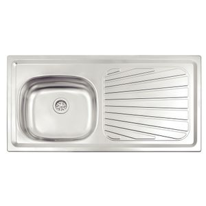Fregadero de empotrar de acero inoxidable de 100 x 50 cm. - TRAMONTINA