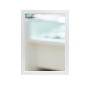 Espejo decorativo Minimal Blanco de 34 x 45 cm de alta resistencia y durabilidad. - AMERICAN HOME