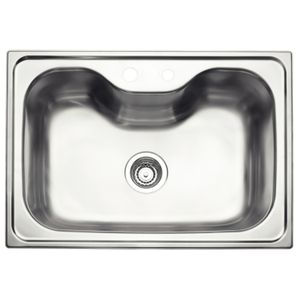 Fregadero Morgana de empotrar de acero inoxidable de 69 x 40 cm. - TRAMONTINA