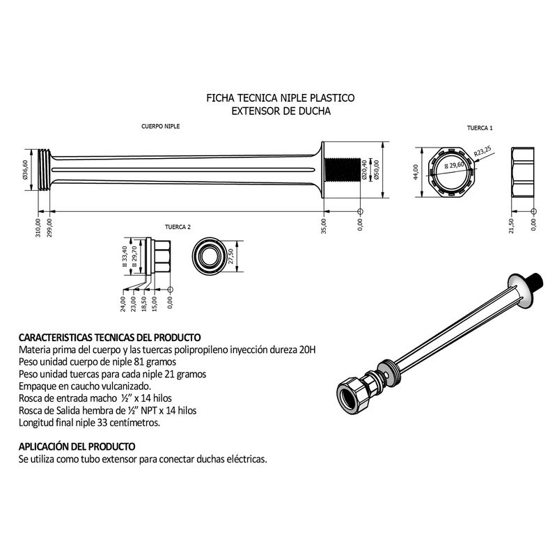 Brazo-de-extension-plastico-Blanco-de-30-cm-para-ducha.